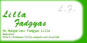 lilla fadgyas business card